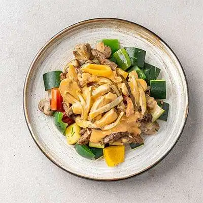 Creamy Beef Stroganoff With Sauteed Vegetables